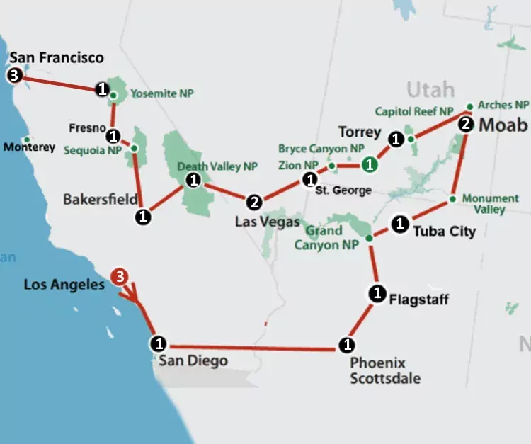 southwest explorer (23 dagen) Southwest Explorer (23 dagen)