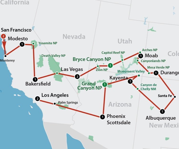 western vistas (17 dagen) Western Vistas (17 dagen)