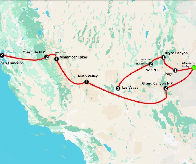 adventures on the trails of the west (15 dagen) Adventures on the Trails of the West (15 dagen)