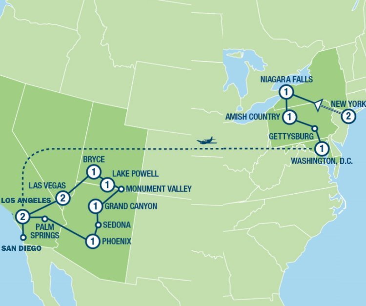 coast to coast (15 dagen) Coast to Coast (15 dagen)
