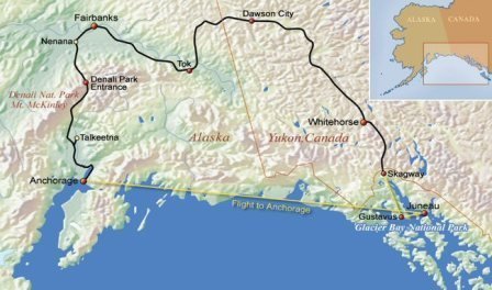 de parels van alaska, yukon & glacier bay (16 dagen) De parels van Alaska, Yukon & Glacier Bay (16 dagen)