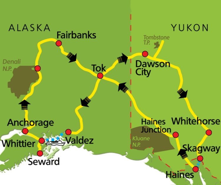 het beste van alaska & yukon (16 dagen) Het beste van Alaska & Yukon (16 dagen)